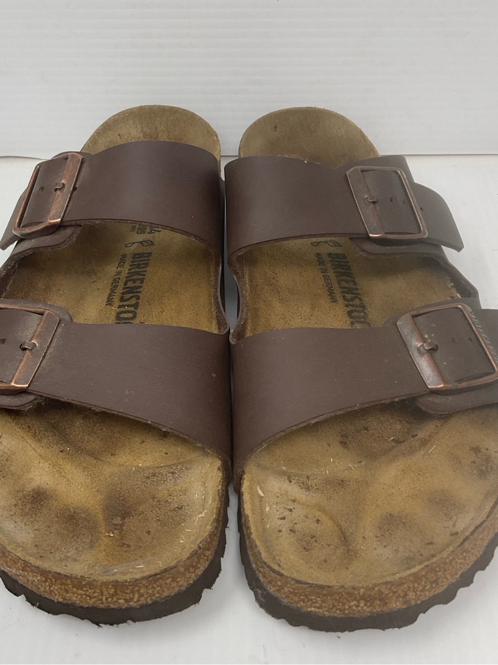 Birkenstock Brown Arizona Two-Strap leather Sandals